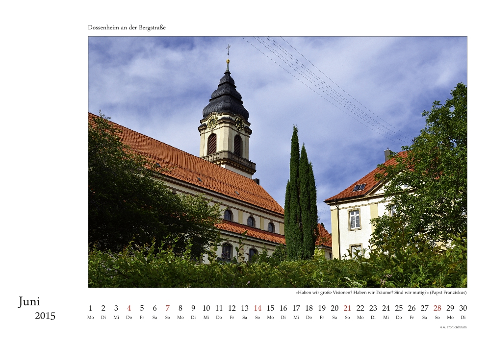 Dossenheim-Kalender 2015